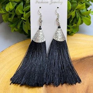 Black Tassel Earring NEW
